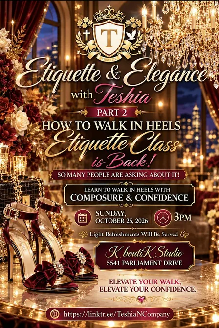 Etiquette & Elegance With Teshia: HOW TO WALK IN HEELS