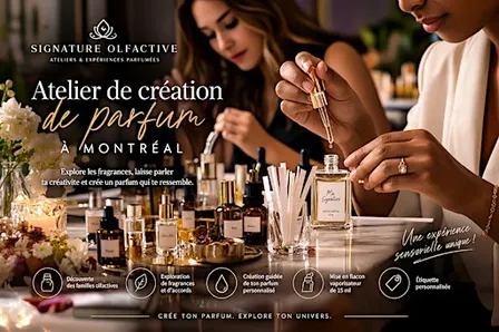 Atelier de création de parfum à Montréal | accompagné par des cocktails