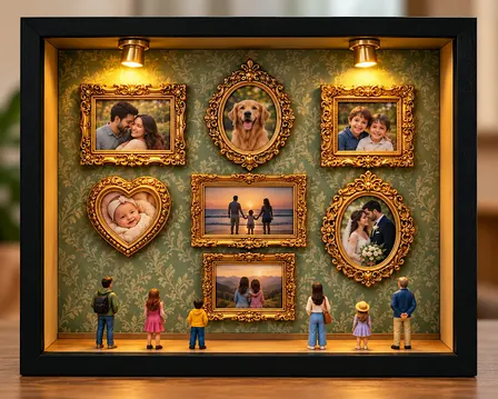 Mini Gallery of Us: A Personalized Shadowbox Experience