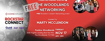 Free The Woodlands Networking Rockstar Connect Event (November, TX)