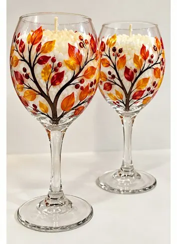 Painted Wine Glass & Candle Workshop