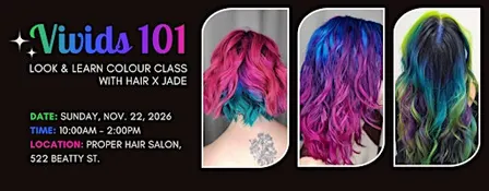 Vivids 101 Look & Learn Colour Class with Hair x Jade