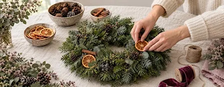 Taller de Coronas Navideñas - Christmas Wreath Workshop