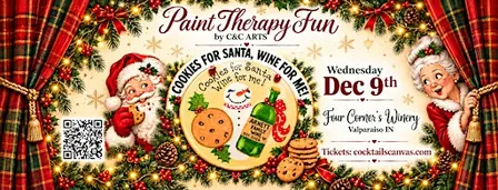 SANTA'S COOKIE TRAY FESTIVE HOLIDAY PAINT & SIP SOCIAL ART EVENT