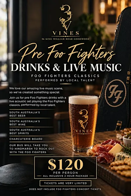 3 Vines Foo Fighters Pre-Drinks