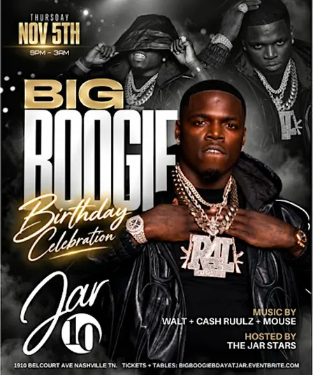 BIG BOOGIE BIRTHDAY CELEBRATION AT JAR 10