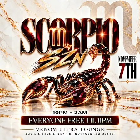 NOVEMBER 7TH SCORPIO BASH