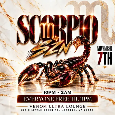 NOVEMBER 7TH SCORPIO BASH