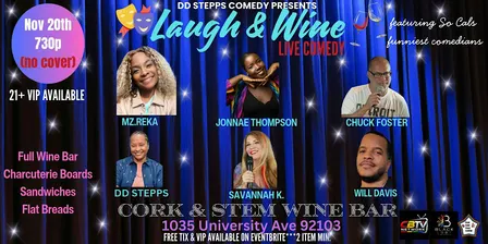 Laugh & Wine Live Comedy Show
