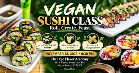 Vegan Sushi Class at The Dojo Flavor Academy
