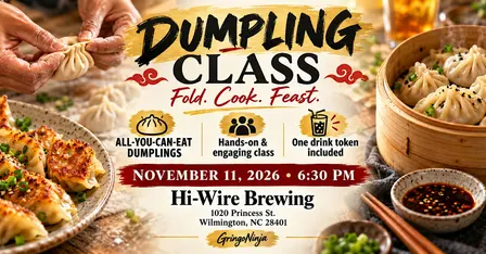 Dumpling Class at Hi Wire Brewing