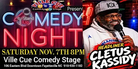 Ville Cue Comedy Stage Cletus Kassidy
