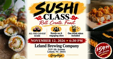 Sushi Class at Leland Brewing