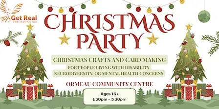 Christmas Party - FREE event for people living with disability (15+)
