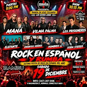 Rock en Español en Vivo – ¡La Última Gran Fiesta del Año! | Norwalk, CT