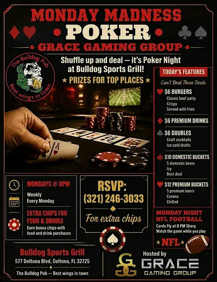 Monday Madness with Grace Gaming Group at Bulldogs