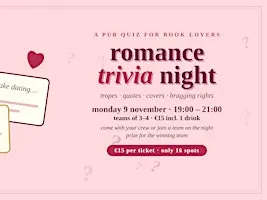 Romance Trivia Night · A Pub Quiz for Book Lovers