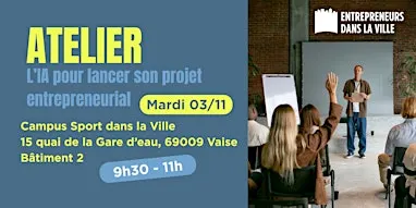 Atelier de sensibilisation à l’IA pour lancer son projet entrepreneurial