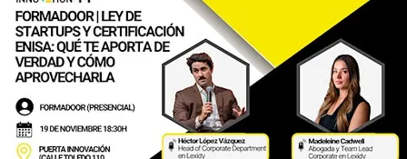 FormaDOOR | Ley de Startups y certificación ENISA: qué te aporta de verdad