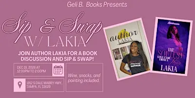 Sip & Swap: A Special Author Experience with Author Lakia