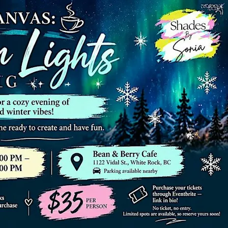 Coffee & Canvas: Paint Night (Northern Lights Magic)