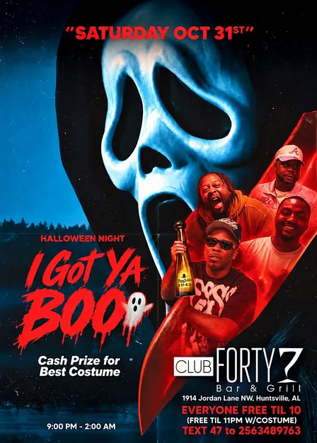 FREE TICKETS for Halloween Bash at Club Forty7
