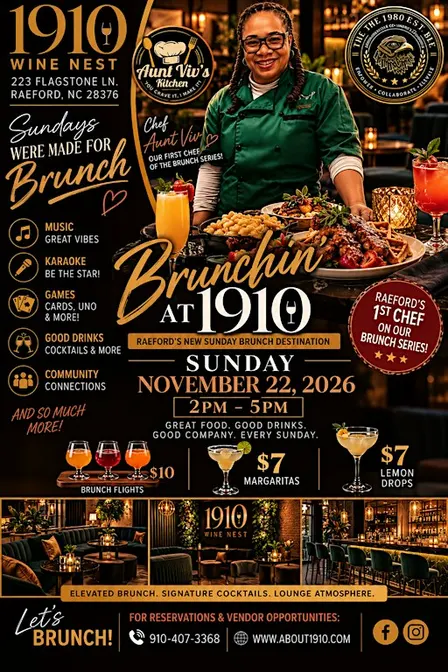 Brunchin' at 1910: Sunday Brunch with Chef Aunt Viv