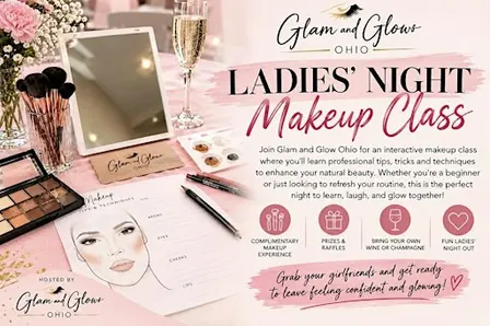 Sip & Glam- Ladies Night Makeup Class by Glam and Glow Ohio