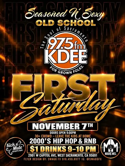 97.5 Presents Grown Folks First Saturdays- $1 Drinks from 9pm-10pm
