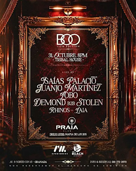 BOO ISAIAS PALACIO EN PRAIA CLUB (SÁBADO 31 DE OCTUBRE)