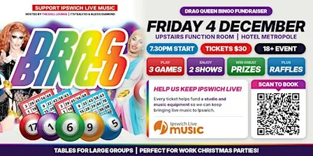 Ipswich Live Music Fundraiser - Drag Queen Bingo 18+
