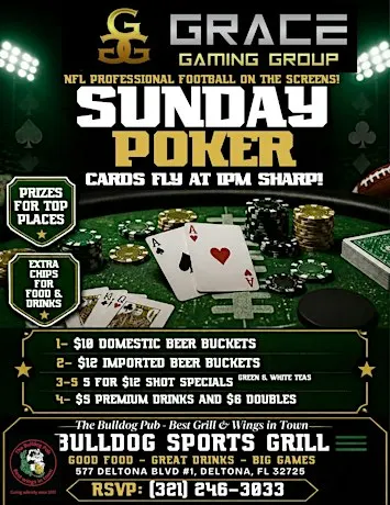 ♠️ FOOTBALL SUNDAY POKER is ON! ♠️