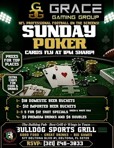 ♠️ FOOTBALL SUNDAY POKER is ON! ♠️
