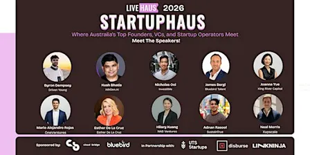 StartupHaus Sydney · Nov 2026: Where Founders, VCs & Startups Meet