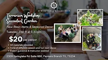 Holiday Terrarium Workshop: Create Your Own Succulent Garden