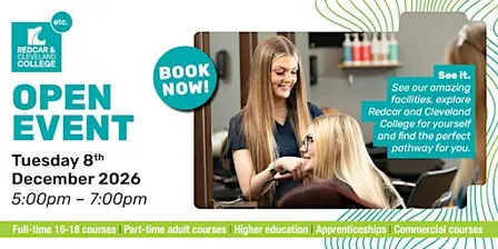 Redcar and Cleveland College Open Event - December 2026