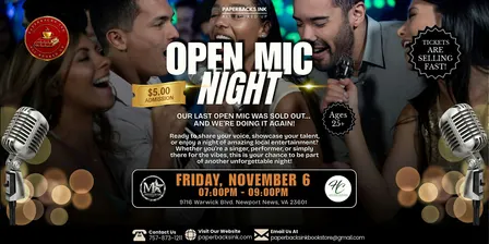 OPEN MIC NIGHT - NOVEMBER 6