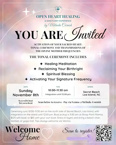 Activation of Your Sacred Heart: Tonal Ceremony | Secret Beach, Nov 8