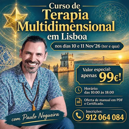 CURSO DE TERAPIA MULTIDIMENSIONAL em LISBOA à semana por 99€ em Nov'26