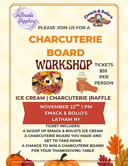 Charcuterie & Ice Cream Workshop at Emack & Bolio’s