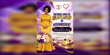 Viering van de Nalatenschap & Herdenkingsdienst – Pastor Jolanda Groos-Jones
