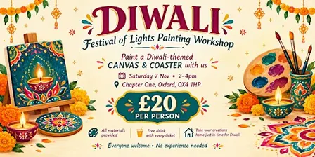 Diwali Painting Workshop: Paint a Diwali themed Canvas & Coaster | Oxford