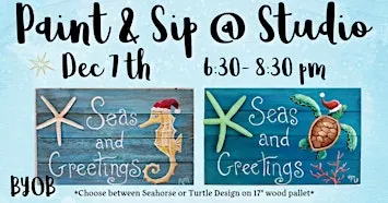 Seas and Greetings Paint Night at the Studio