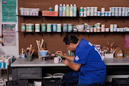 Wheel Throwing with Julio Rodas ///  Monoprinting on Clay Bowl