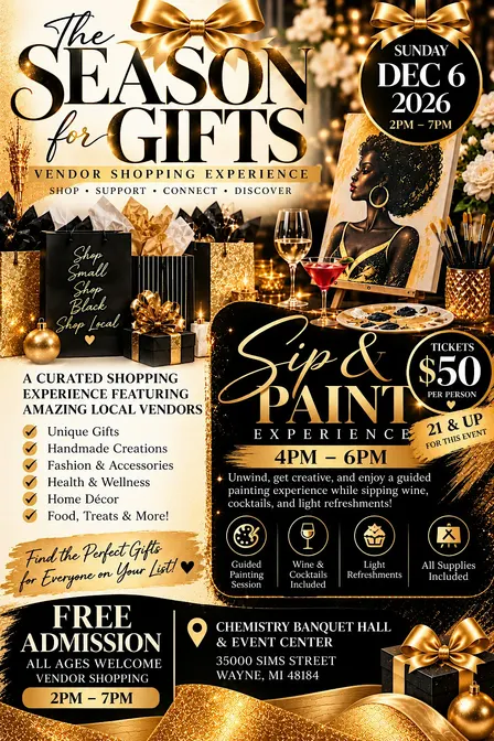 The Season for Gifts — Sip & Paint Experience