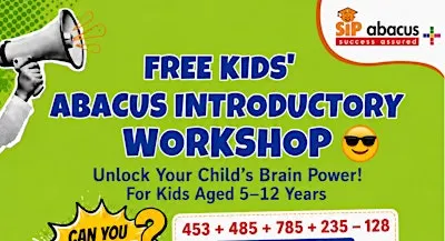 Free Kids' Abacus Introductory Workshop