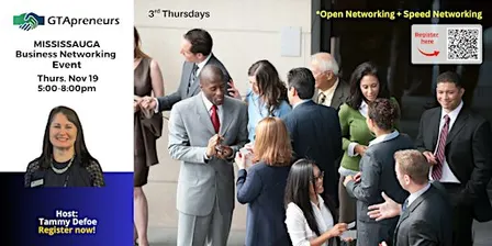 GTApreneurs Nov 19, 2026 MISSISSAUGA Business Networking Event