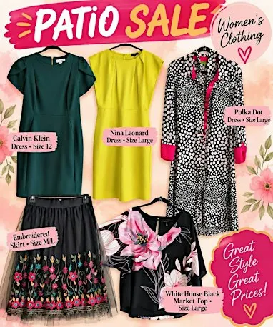 Secret Patio Pop-Up Women's Clothing Sale