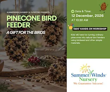 A Gift for the Birds: Pinecone Bird Feeder Workshop - Cupertino