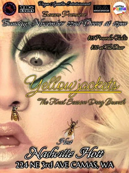 Camas Pride Yellowjackets Drag Brunch Show at Drop The Mic Karaoke